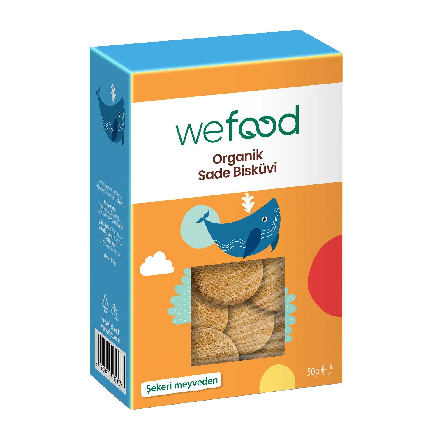 Wefood Kids Organik Sade Bisküvi 50 gr (Tereyağlı)